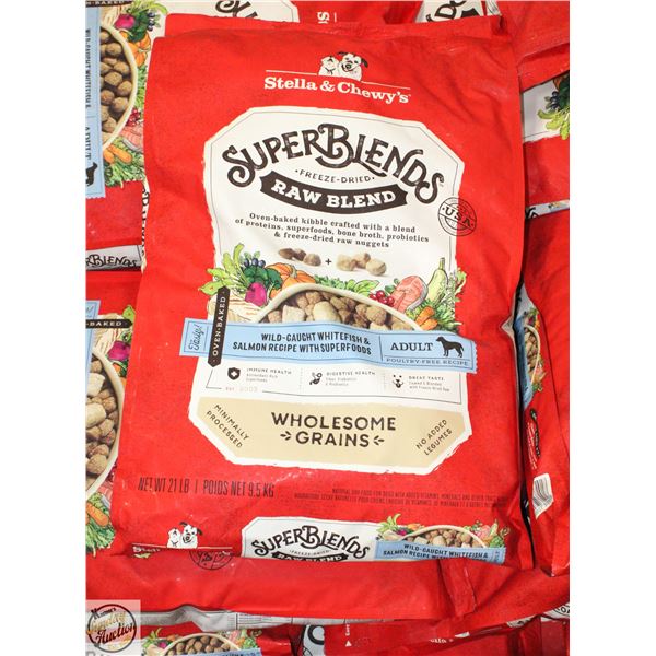21LBS BAG OF STELLA & CHEWY'S SUPER BLEND FREEZE