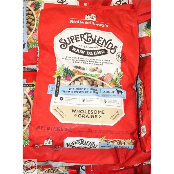 21LBS BAG OF STELLA & CHEWY'S SUPER BLEND FREEZE