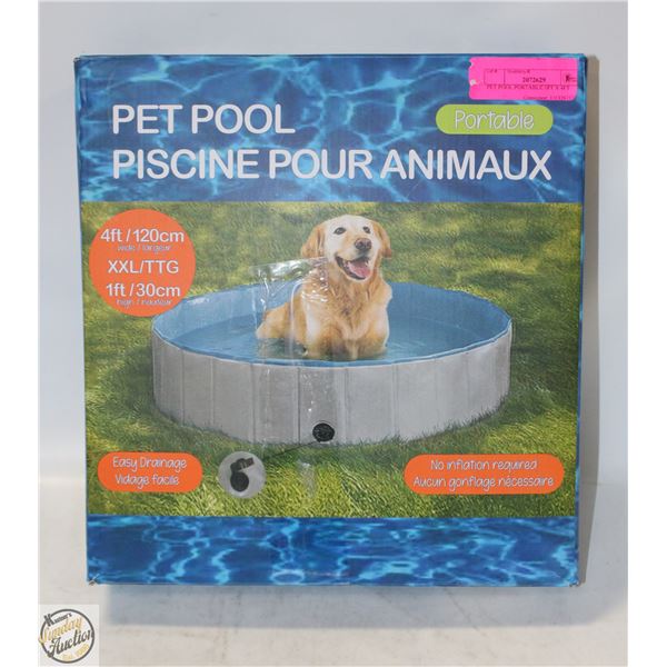 PET POOL PORTABLE 1FT X 4FT