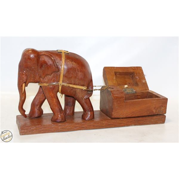 VINTAGE CARVED ELEPHANT