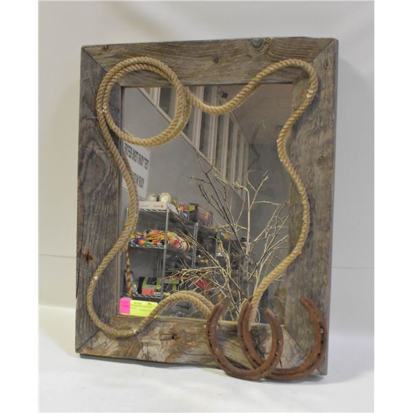 BARNWOOD HORSHOE LASSO 2FT MIRROR-ESTATE