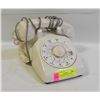 Image 1 : VINTAGE WHITE SPIN DIAL TELEPHONE TESTED WORKING