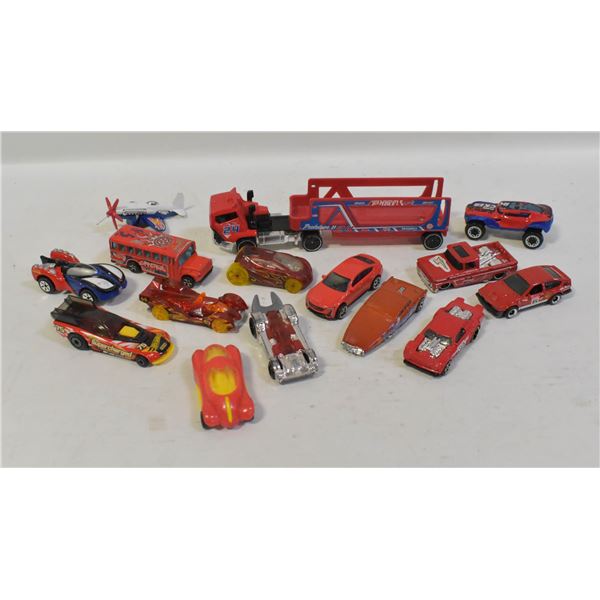 VARIETY OF HOTWHEELS/MATCHBOX INCLUDING: