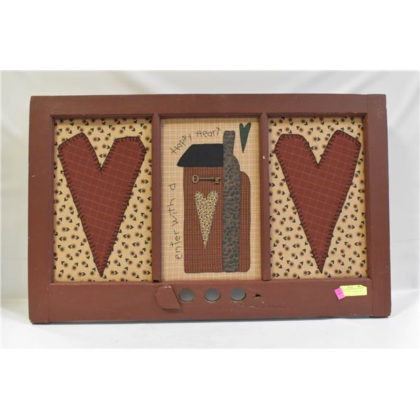 ANTIQUE 3FT FARMHOUSE QUILTED WINDOW-ESTATE