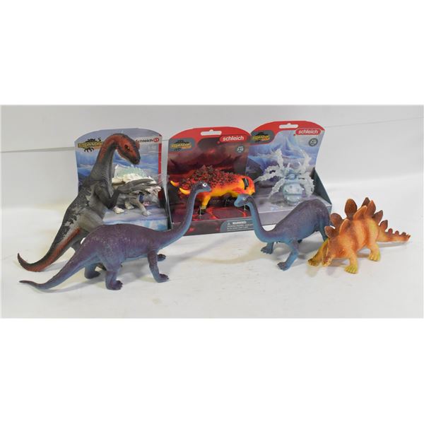 4 NEW SHIELCH TOY FIGURINES + TWO 1985 IMPERIAL