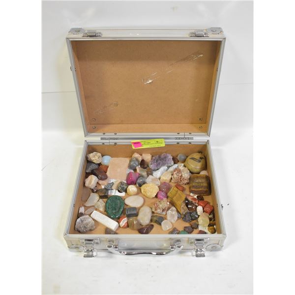 METAL CASE FILLED WITH GENUINE GEMSTONES