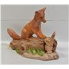 Image 1 : FOX+RABBIT 1980 SCIOTO CERAMICS H-7.5" W-5" L-11"