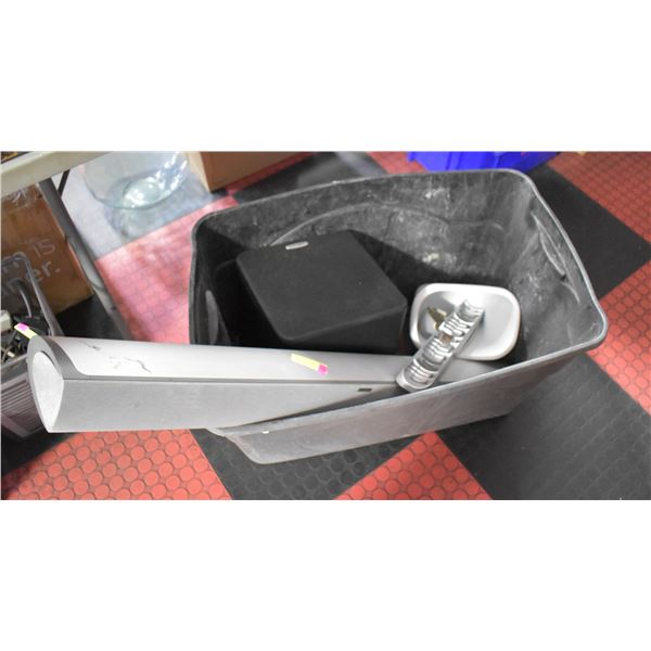 POLK-AUDIO SUBWOOFER AND SOUND BAR WITH CORDS