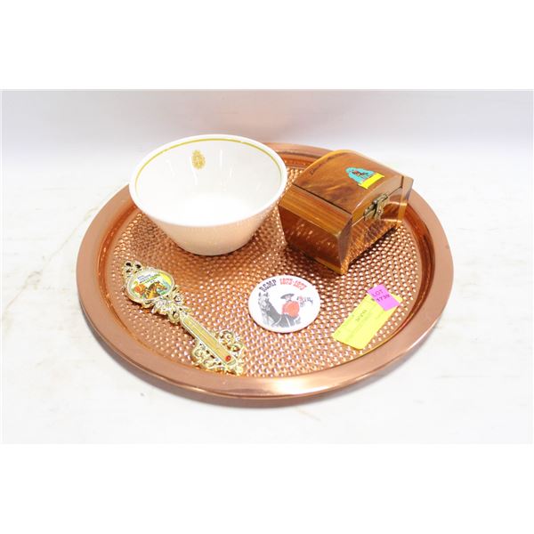 RCMP COLLECTABLES ON SOLID COPPER TRAY