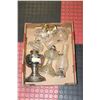 Image 1 : VINTAGE KEROSENE LAMPS & FLUTES ASSORTED