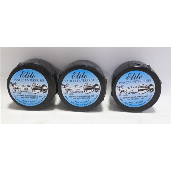 3 X 250, 177 CAL PELLETS