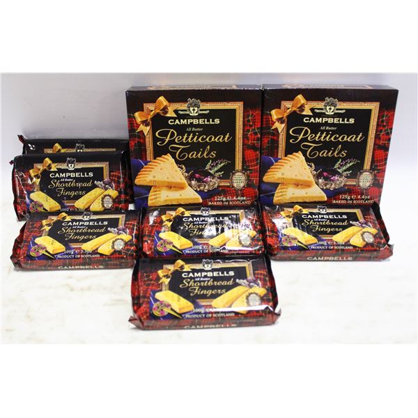 8PKS SCOTTISH CAMPBELL SHORTBREAD COOKIES