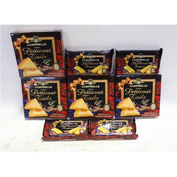8PKS SCOTTISH CAMPBELL SHORTBREAD COOKIES