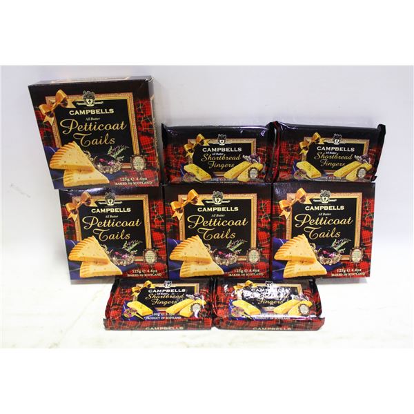 8PKS SCOTTISH CAMPBELL SHORTBREAD COOKIES