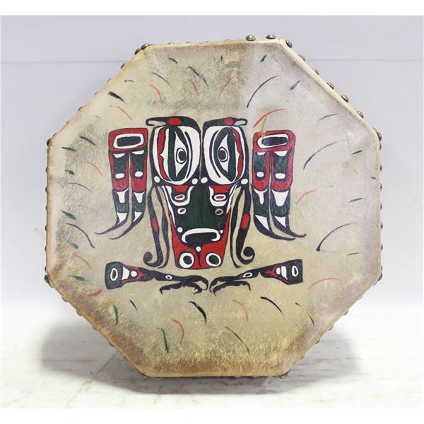 B C HAIDA DRUM HAND PAINTED-ESTATE