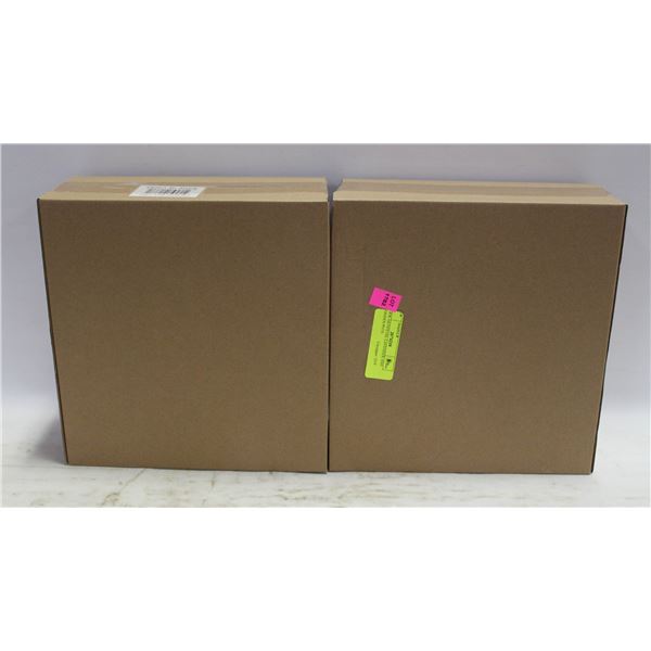 FOUR ARTIFICIAL LAVENDER AND WOODEN POTS