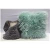 Image 1 : SHEEPSKIN FAUX RUG & PILLOW TOGETHER-ESTATE