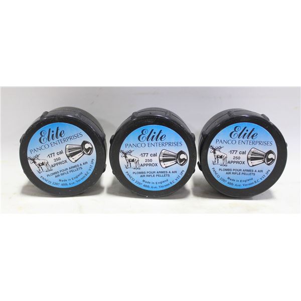 3 X 250, 177 CAL PELLETS