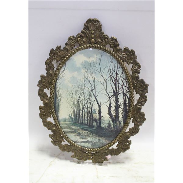 VINTAGE METAL ITALIAN SEASON SILKSCREEN PAINTING