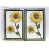 Image 1 : 2 OUTDOOR DÉCOR METAL SUNFLOWER 25"X16"