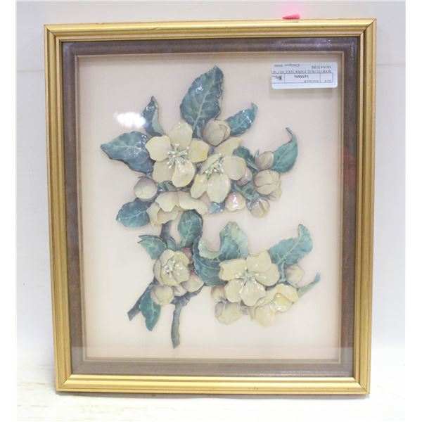 BOHO FLORAL PAPER TOLE ART NO SIGNATURE