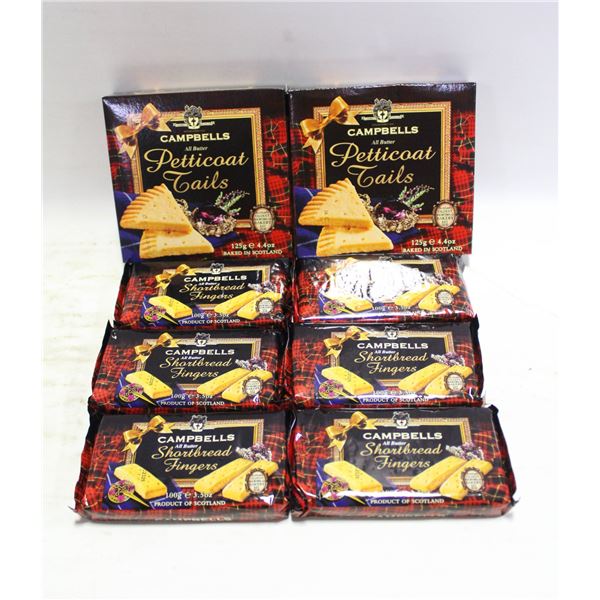 8PKS SCOTTISH CAMPBELL SHORTBREAD COOKIES