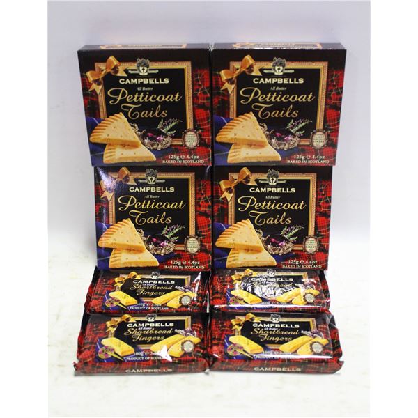 8PKS SCOTTISH CAMPBELL SHORTBREAD COOKIES