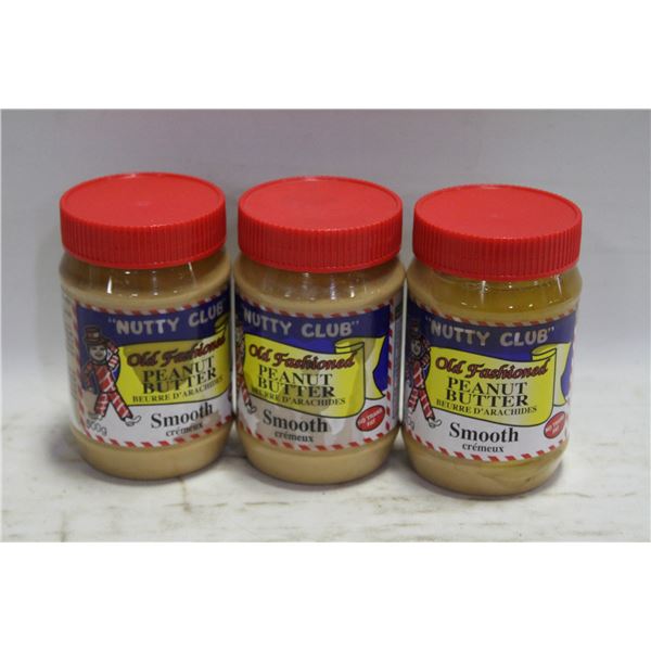 3X500 G NUTTY CLUB OLD-FASHIONED PEANUT BUTTER