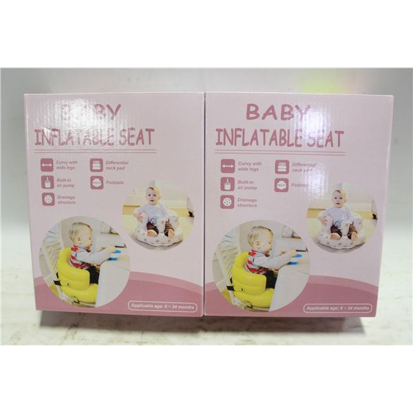 2 X INFLATABLE INFANT SEAT WITH BUILT-IN PUMP