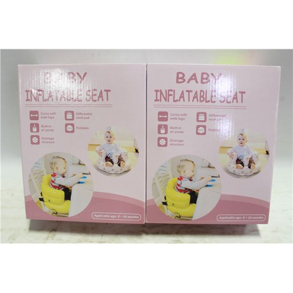 2 X INFLATABLE INFANT SEAT WITH BUILT-IN PUMP