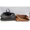 Image 1 : 2 VINTAGE LEATHER TRAVEL BAGS