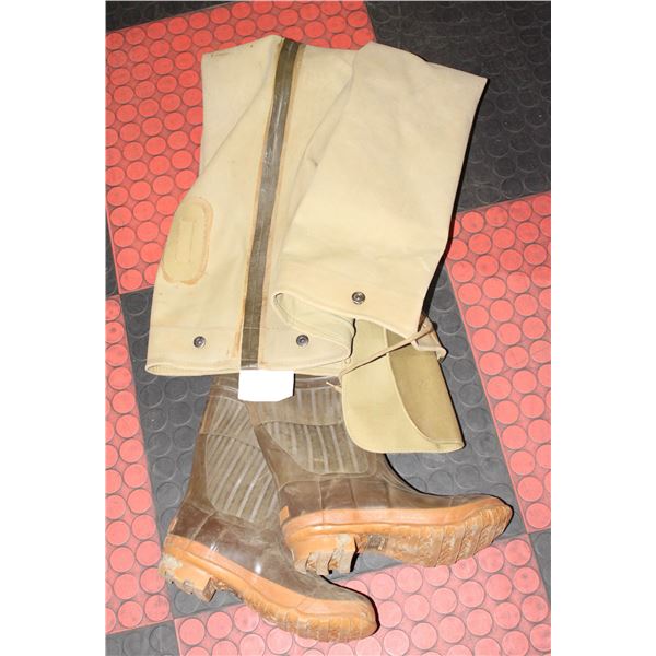 VINTAGE  CONQUEST FISHING WADERS MENS XL