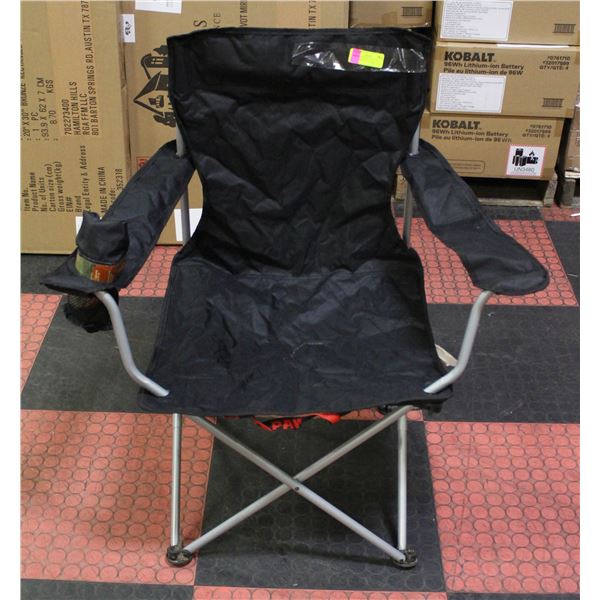 OZARK TRAIL DELUXE FOLDING CAMP ARMCHAIR- 225 LB