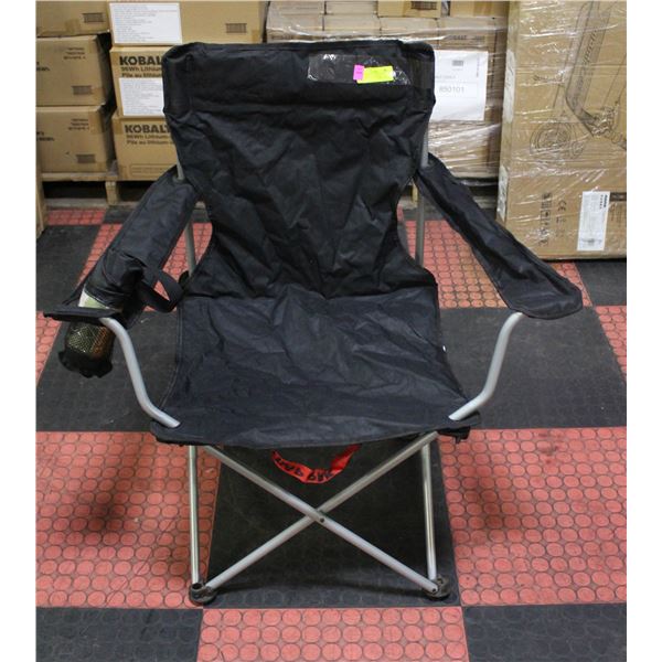 OZARK TRAIL DELUXE FOLDING CAMP ARMCHAIR- 225 LB