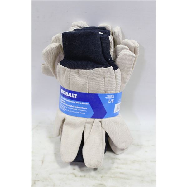 NEW 6 PACK KOBALT COTTON WORKGLOVES