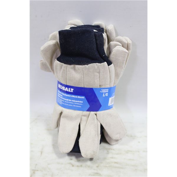 NEW 6 PACK KOBALT COTTON WORKGLOVES