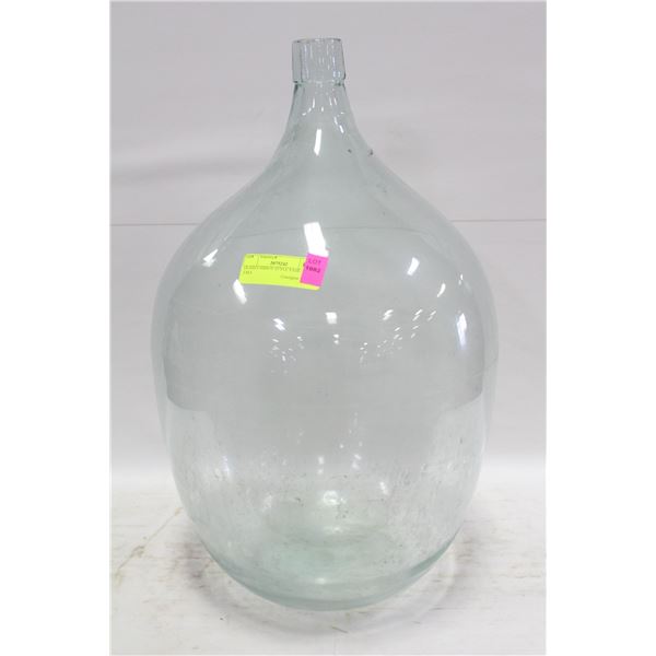 GLASS CARBOY STYLE VASE- 22" TALL