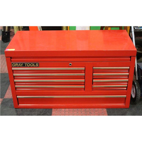 LARGE GREYS TOOLBOX RED COLOUR(KEY HOLE DRILLED)