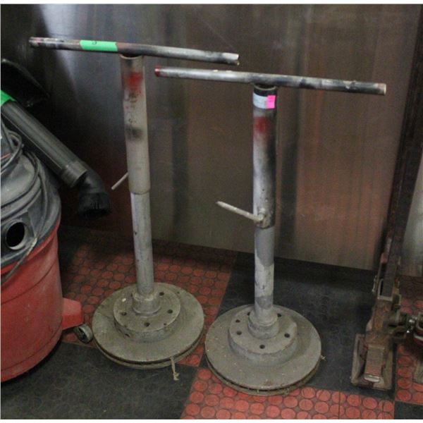 2 VINTAGE PIPE STANDS 32" TALL