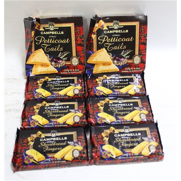 8PKS SCOTTISH CAMPBELL SHORTBREAD COOKIES