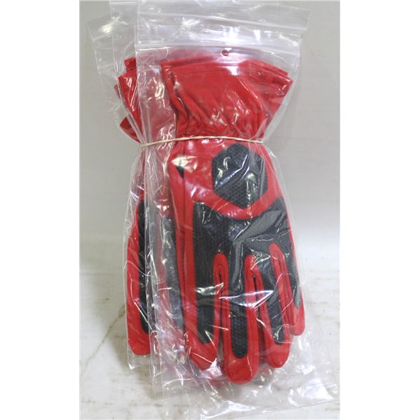 SIX PAIRS OF MEDIUM SPORTS GRIP GLOVES