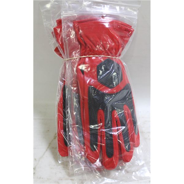 SIX PAIRS OF LARGE SPORTS GRIP GLOVES