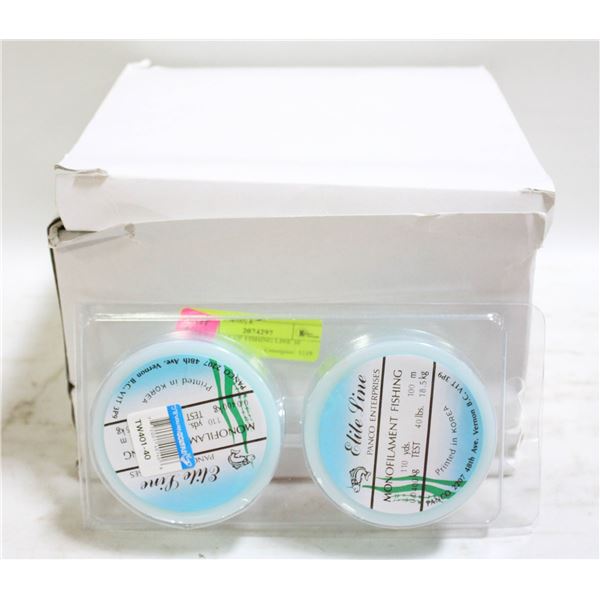 12 SPOOLS OF FISHING LINE 30 POUND TEST