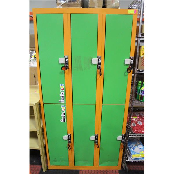 6 SECTIONED LOCKER FOREIGN WRITING/INSTRUCTIONS