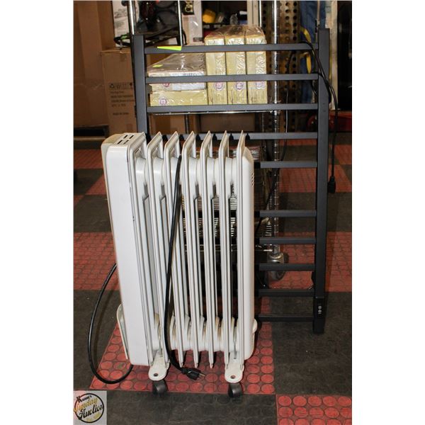 HEATED TOWEL RACK WITH ELECTRIC DELONGIA HEATER