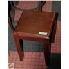 Image 2 : ANTIQUE CHAIR AND FOOT STOOL 15" X 12" X 12"