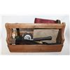 Image 1 : ESTATE WOOD TOOL BOX WITH ASSORTED TOOLS
