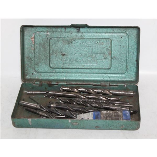 VINTAGE WHITNEY JENSEN METAL CASE WITH DRILL