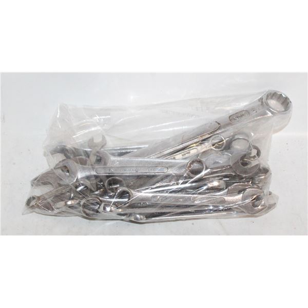 LOT OF ESTATE VARIOUS FORGED WRENCHES SIZES SHAPES