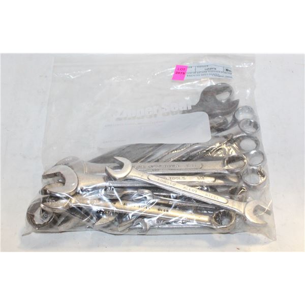 LOT OF ESTATE VARIOUS FORGED WRENCHES SIZES SHAPES